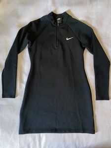 Nike, Damen Active Kleid, Stretch, 1/4 Zip, Langarm, schwarz, Größe L. - Bild 1 von 4