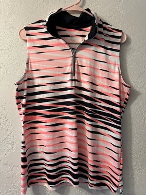 Tail Sleevless Shirt White Label Size Large Pink White And Black - Image 1 of 4