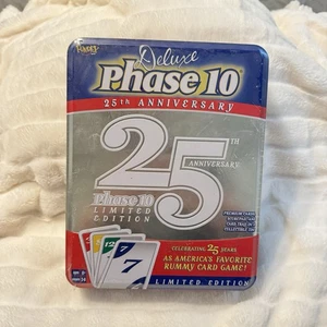 Deluxe Phase 10 Limited Edition 25th Anniversary Tin Box Card Game New & Sealed - Picture 1 of 8