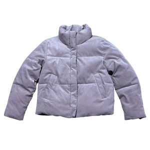Levi Strauss giacca donna media rosa velluto a coste puffer trapuntato cappotto invernale - Foto 1 di 5