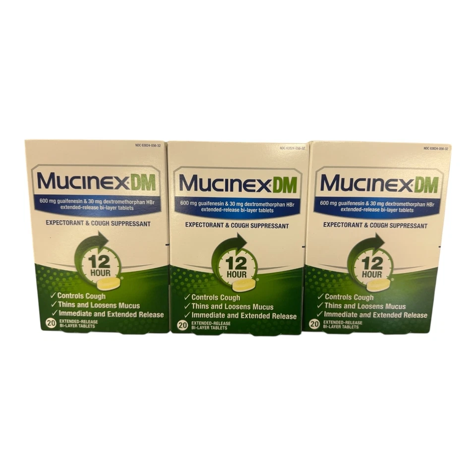 Mucinex DM 60 Tabletas Bicapa Expectorante y Supresor de la Tos Exp - 31/07/2027 Foto 1 de 4