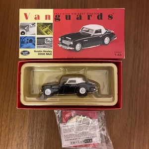 Vanguards 1:43 Scale Austin Healey 3000 MkII Black with White Roof VA05103 - Picture 1 of 5