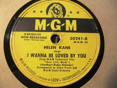 HELEN KANE I wanna be loved by you fr THREE LITTLE WORDS Fred Astaire MGM 30241 - Imagem 1 de 2