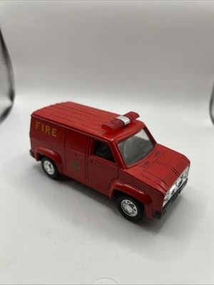 Furgoneta de rescate de bomberos Ford Econoline 1/38 roja sin marca #8710 Foto 1 de 4