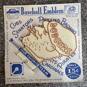 1952 Brooklyn Dodgers Baseball Emblem License Plate Topper LA Dodgers, Car, Bike - Picture 1 of 5