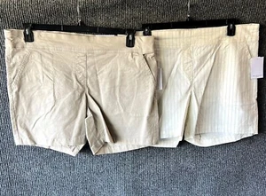 Westbound Shorts Womens Chino Khaki Tan Ivory White Plus Size 16 18 20 22 24 - Picture 1 of 29