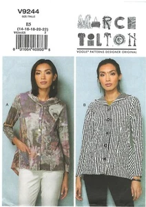 2017 Vogue V9244 Misses' Jacket March Tilton size E5 14-22 sewing pattern - Picture 1 of 3