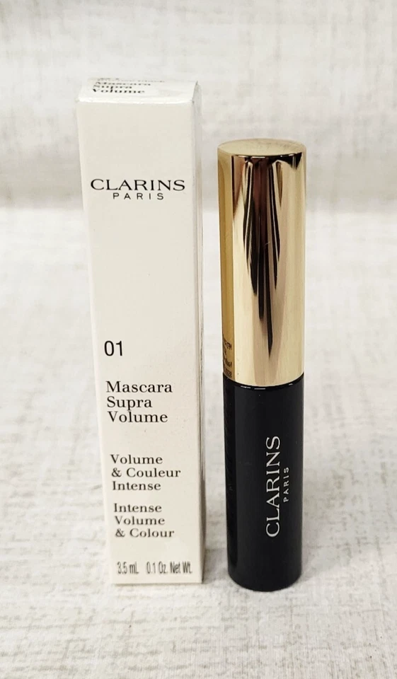 Máscara de pestañas CLARINS Paris Supra volumen volumen intenso y color ~ 01 NEGRO INTENSO ~ Foto 1 de 1