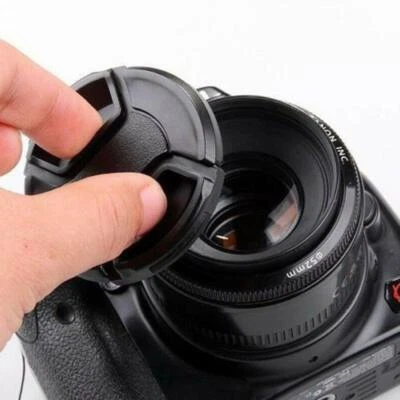 ..58 mm Front Lens Cap Center Snap on Camera Cover For All with Cameras Leash. - Image 1 of 4
