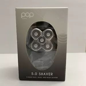 NEU Pop Sonic 5.0 Rasierer (5-Kopf Gesichts-, Kopf- & Körperrasierer) LED-Display - Silber - Bild 1 von 5