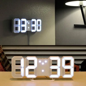 MOOAS Mini LED Clock Standing & Hanging Mode Alarm Wall Digital Clock Home Decor - Picture 1 of 8