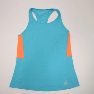 Adidas Tank Top Girl's Medium 12-14 Blue & Orange Climalite Sleeveless Active - Picture 1 of 8
