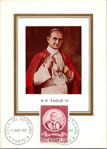 Vatican City 18.11.1969 FDC - Maxi Card - HH Paolo VI - F67806 - Picture 1 of 2