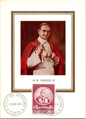Vatican City 18.11.1969 FDC - Maxi Card - HH Paolo VI - F67806 - Image 1 of 2