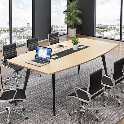 6FT Conference Table with Power Outlets Office Computer Desk Workstation Table - Image 1 of 4