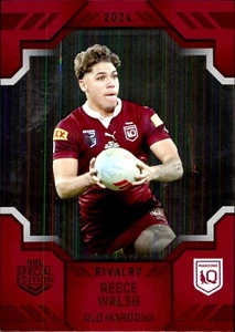 2024 Brisbane Broncos NRL TLA Special Edition Rivalry Silver Card - Reece Walsh - Picture 1 of 3