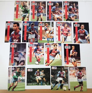 PRO SET Football 1990/91 Full Set Of 13 Aston Villa Cards Plus 4 From 1991/92 - Picture 1 of 9