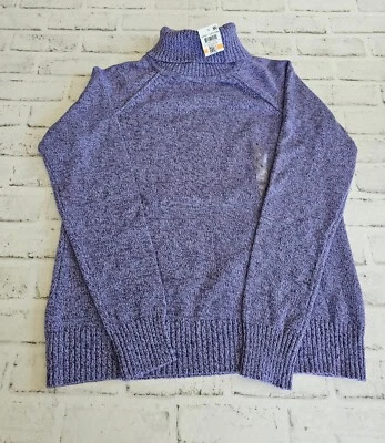 Suéter de cuello alto de algodón Karen Scott talla pequeña para mujer en púrpura jaspeado-nuevo con etiquetas Foto 1 de 4
