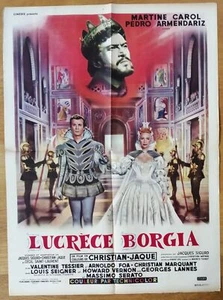 LUCRECE BORGIA martine carol armendariz affiche cinema originale 80x60 '53 - Photo 1/1