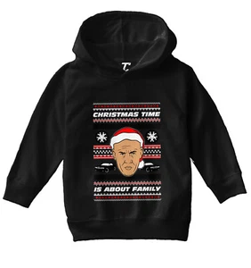 Christmas Time Is About Family - Ugly Sweater Fast Car Toddler/Youth Hoodie - Picture 1 of 12