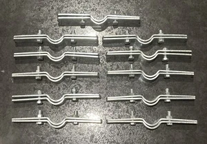 B-Line Pipe Riser Clamps B3373 1-1/4” w/Bolts & Nuts - Lot of 11 - Picture 1 of 4