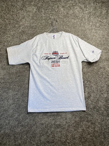 Vintage Logo Athletic Shirt Adult Medium Gray Super Bowl 34 NFL Football Tee Men Cover
