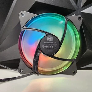 Pack of 3 Cooler Master MasterFan 120AB ARGB 120mm Silent Computer Case Fan - Picture 1 of 3