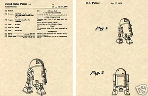 US PATENT for R2D2 Art Print George Lucas Star Wars Droid Robot Ready To Frame!! - Picture 1 of 1