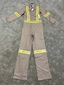 RASCO FR Flame Resistant Coveralls Mens 34x34 Tan Reflective NWT 2112 Certified - Picture 1 of 12