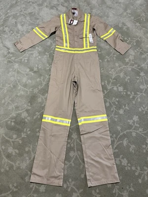 RASCO FR Flame Resistant Coveralls Mens 34x34 Tan Reflective NWT 2112 Certified - Image 1 of 4