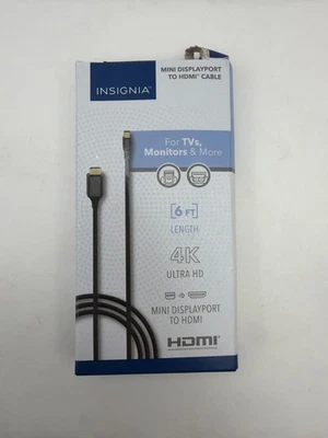 Insignia Mini DisplayPort DP Thunderbolt to HDMI Cable Adapter HD 4K for MacBook - Image 1 of 4