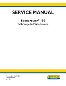 NEW HOLLAND SPEEDROWER 130 EOLICO SEMOVENTE - MANUALE DI SERVIZIO COMPLETO - Foto 1 di 1
