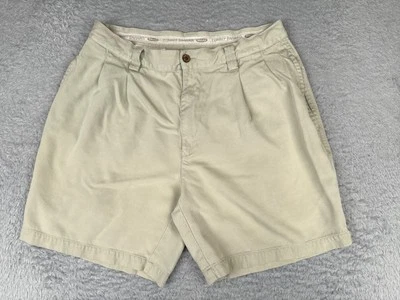 Tommy Bahama Pantalones Cortos Adulto 34 Beige Seda Plisado Playa Vacaciones Golf 32x7 Foto 1 de 4