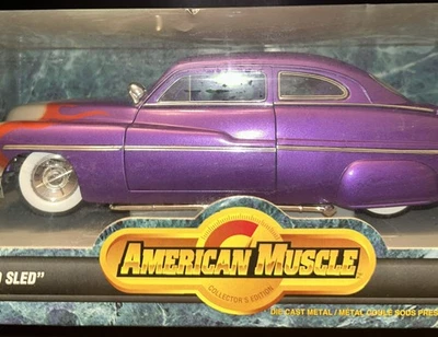 ERTL Collectibles 1949 Mercury “Lead Sled” púrpura con llamas 1:18 fundido a presión #7123 Foto 1 de 4