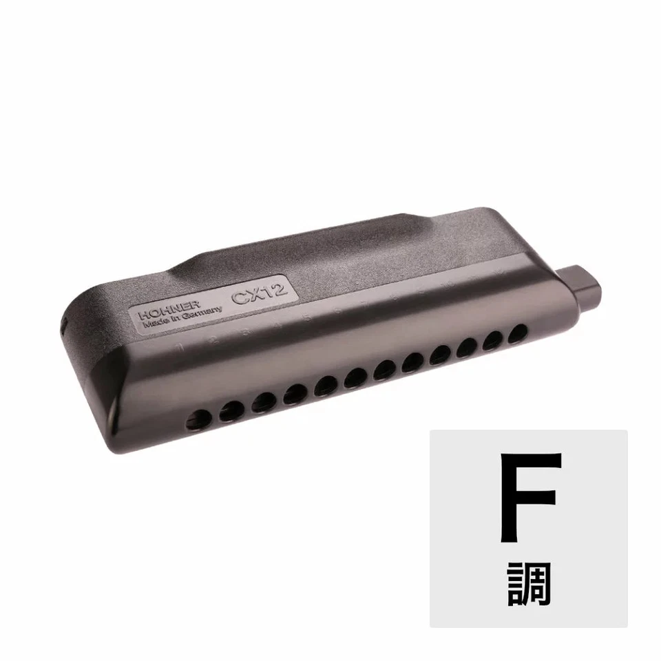 Hohner CX12-Black/F chromatic harmonica in F key - Image 1 of 1
