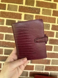 Vintage Filofax Pocket Topaz Leather Ring Planner - Picture 1 of 7
