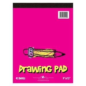 Drawing Paper Pad, 9" x 12", 40 Sheets of 50# Blank White Paper, Top Bound, f... - Picture 1 of 7