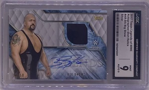 2017 Topps Legends of the WWE Big Show Patch Autografo Auto Argento #/50 CGC 9 SP - Foto 1 di 3