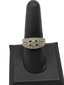 Lady's Diamond Cluster Ring 17 Diamonds .38 Carat T.W. 14K White Gol (MP4022219) - Picture 1 of 4