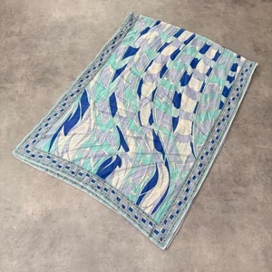EMILIO PUCCI Sciarpa geometrica blu, 66 cm x 171 cm - Foto 1 di 8