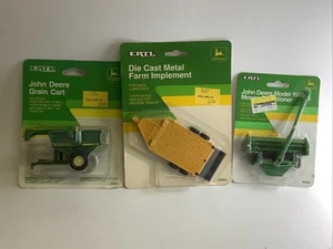 ERTL John Deere Lot Of 3 Grain Cart, Farm Implement & Mower Conditioner - Picture 1 of 4