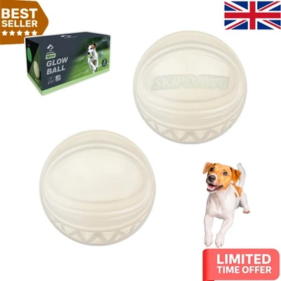 Eco-Friendly Glow in the Dark Dog Tennis Balls - 2 Pack - Image 1 of 4