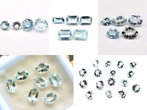 Joyería de piedras preciosas corte aguamarina azul natural facetada, buena calidad - Imagen 1 de 21