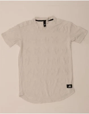 Camiseta top ADIDAS para mujer de gran tamaño Reino Unido 0/2 2X blanca geométrica algodón TB10 Foto 1 de 3