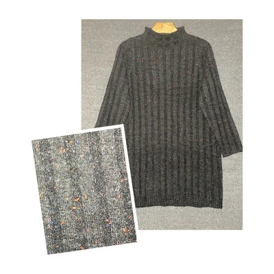 NWT Madewell Sweater Dress Size XL Grey Wool Donegal Thunder Curved Hem Ribbed - Image 1 of 4