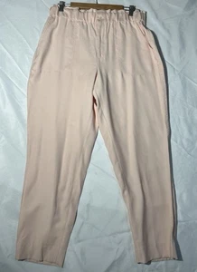 Banana Republic Women’s Stretch Waist Straight Leg Trousers Large Pink Rayon NWT - Picture 1 of 12