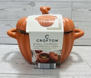 NUEVO Crofton 0.8 Qt Pequeño Cazuela Calabaza Plato con Tapa Horno Seguro Hasta 450 Grados - Imagen 1 de 11