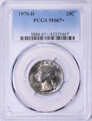 1970 D Washington Quarter PCGS MS67+ - Image 1 of 2