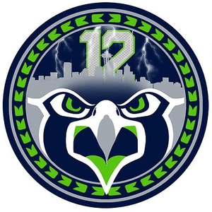 ~ SEATTLE SEAHAWKS 12th Man 5" vinyl decal/sticker + FREE SHIPPING! ~ - Picture 1 of 2