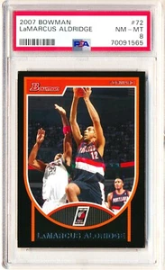 2007 Bowman #72 LaMarcus Aldridge PSA 8 Lop Pop 1! - Foto 1 di 3